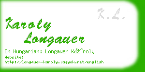 karoly longauer business card